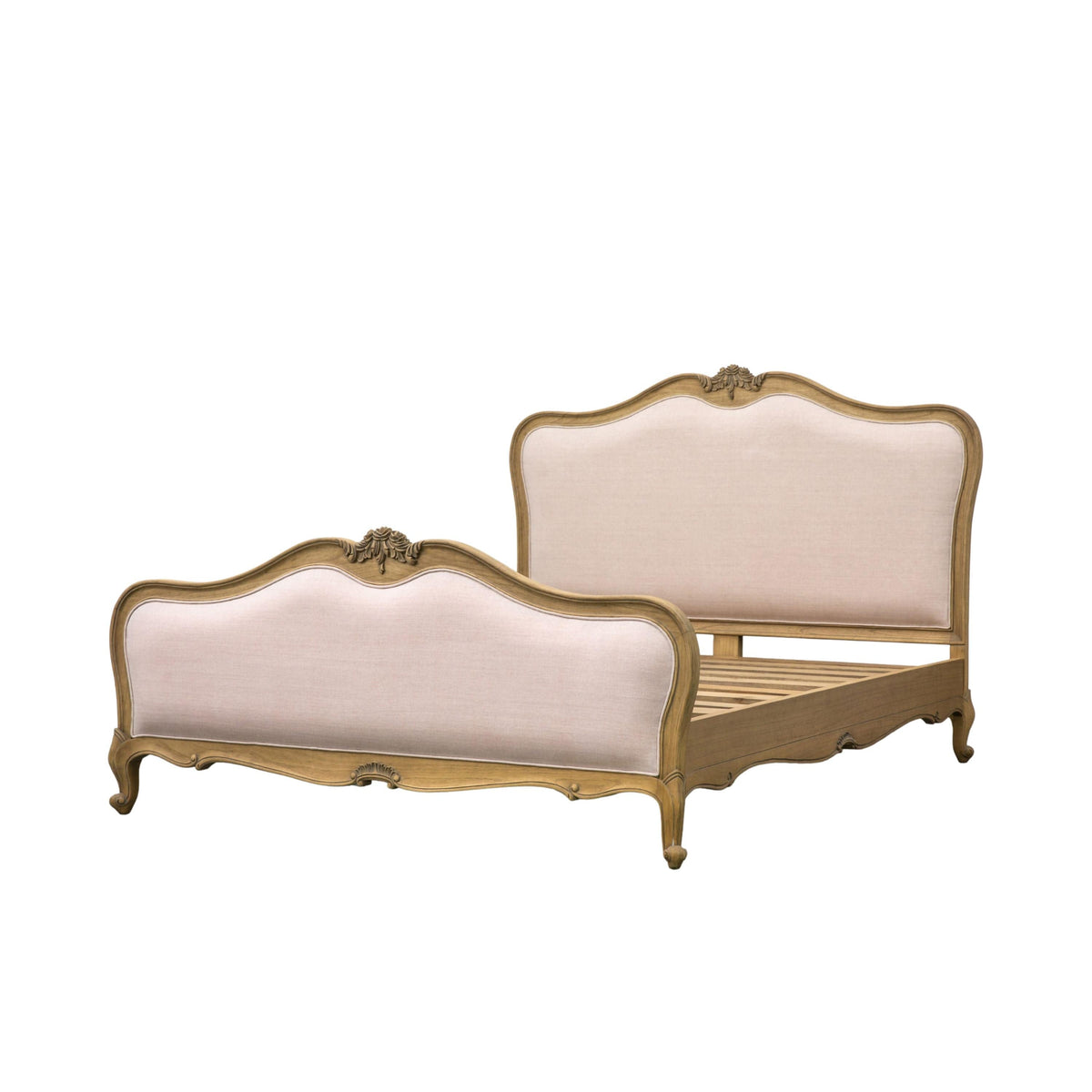 Blowinghouse 6' Linen Upholstered Bed Weathered.