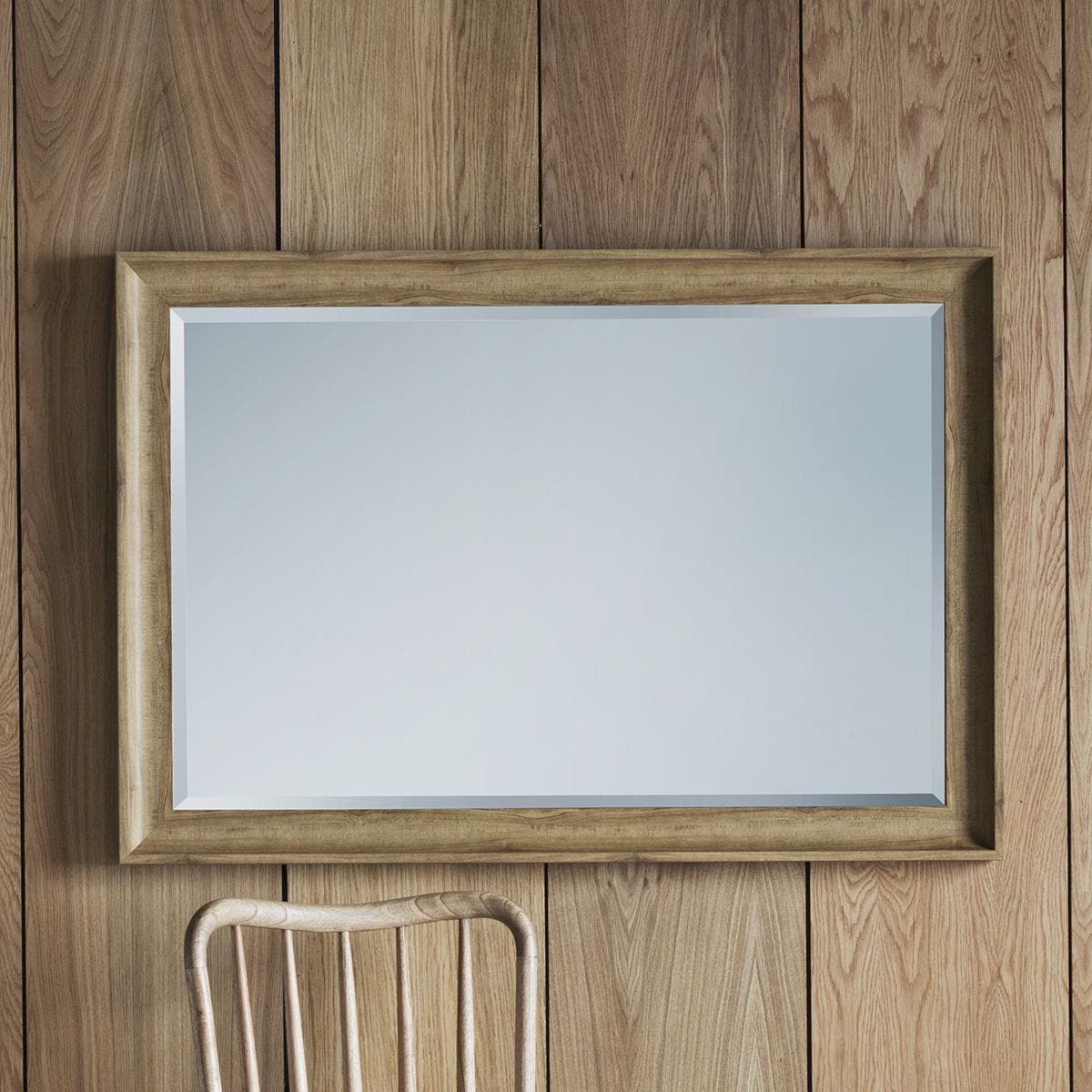 Bodhi Sleeping Canal Rectangle Mirror Oak 41x29" House of Isabella UK