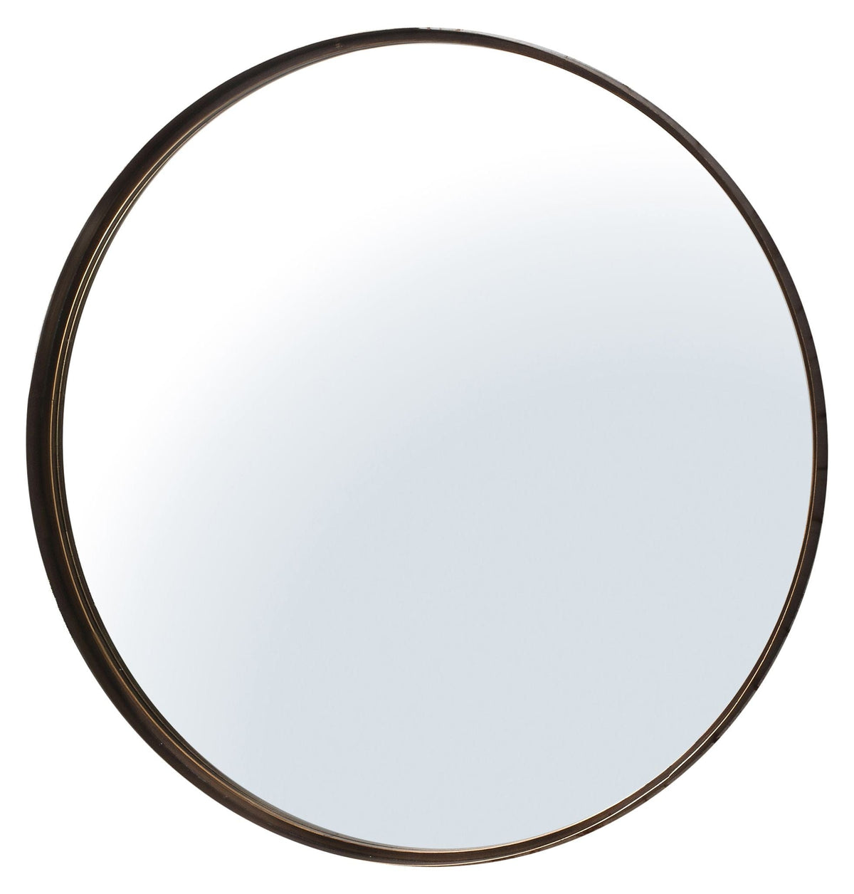 Carrog Bronze Metal Round Mirror W840 x H840mm.