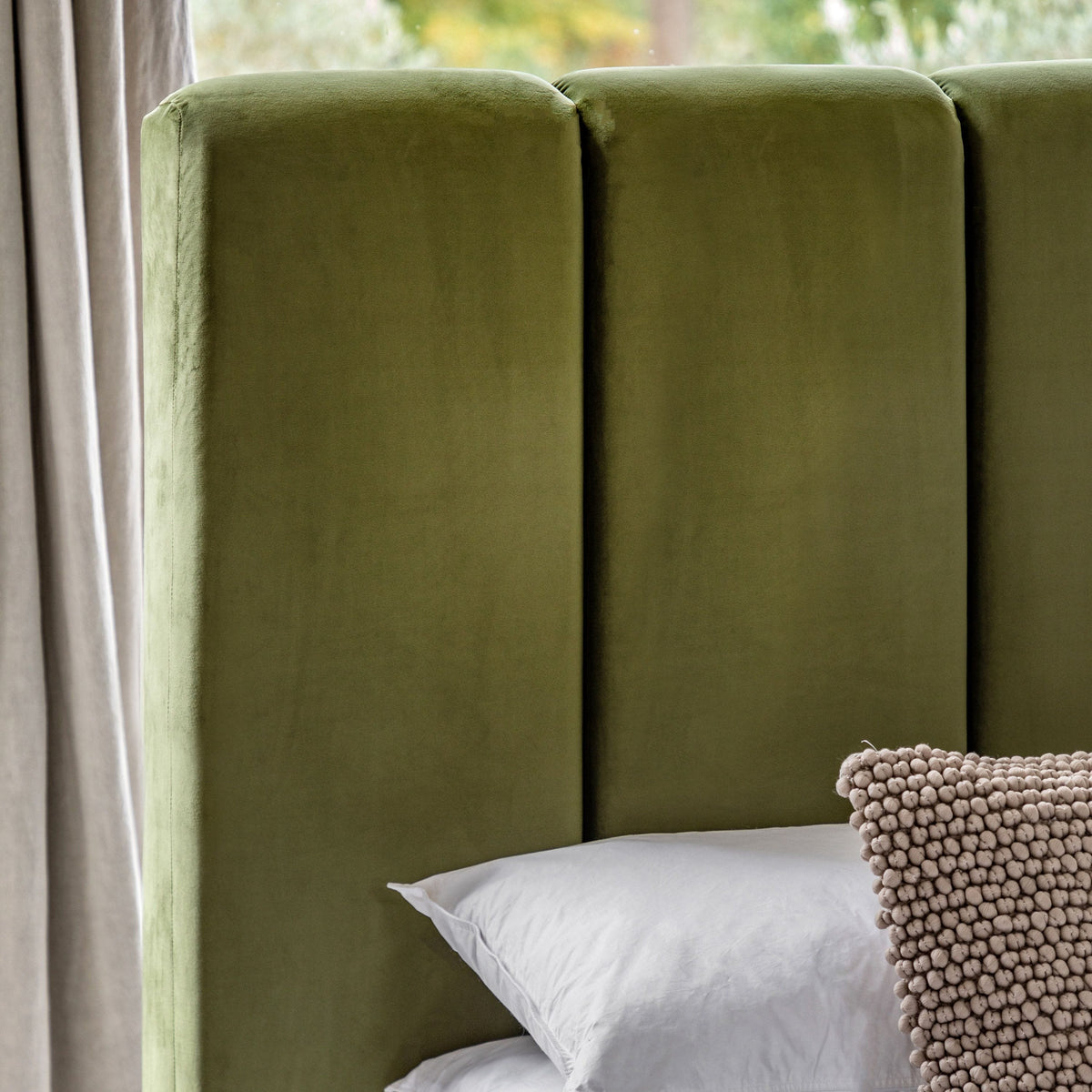 Denton Double Bed Olive.