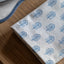 Bodhi Sleeping Fleur Floral Stamp Napkins Blue 4pk House of Isabella UK