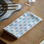 Bodhi Sleeping Fleur Floral Stamp Napkins Blue 4pk House of Isabella UK