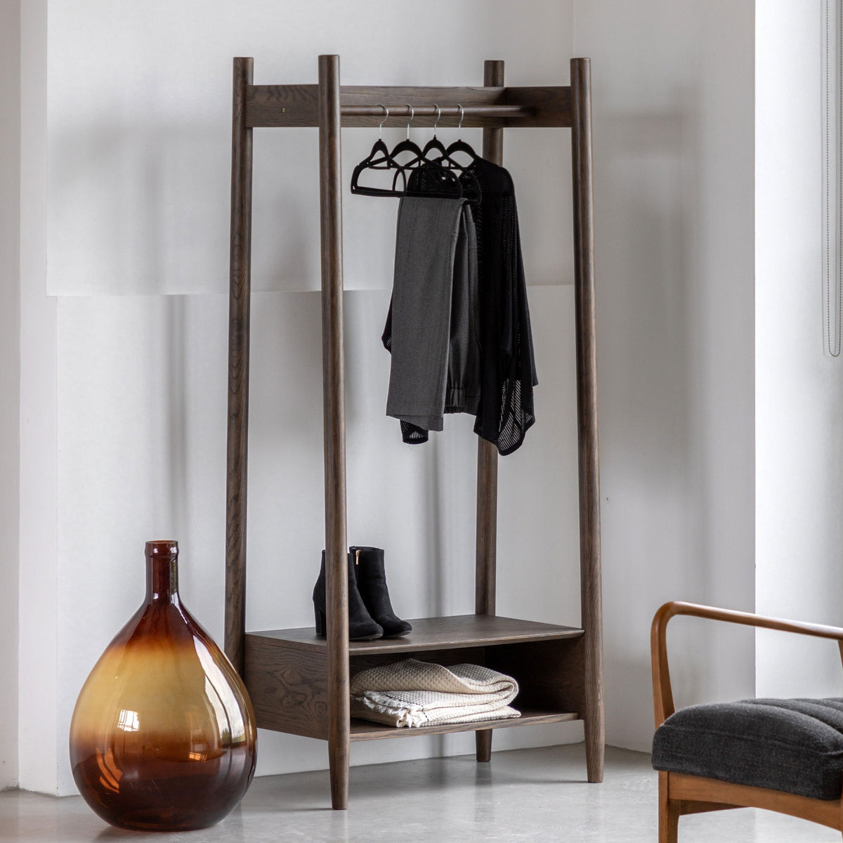 Bodhi Sleeping Hatter Open Wardrobe Smoked House of Isabella UK