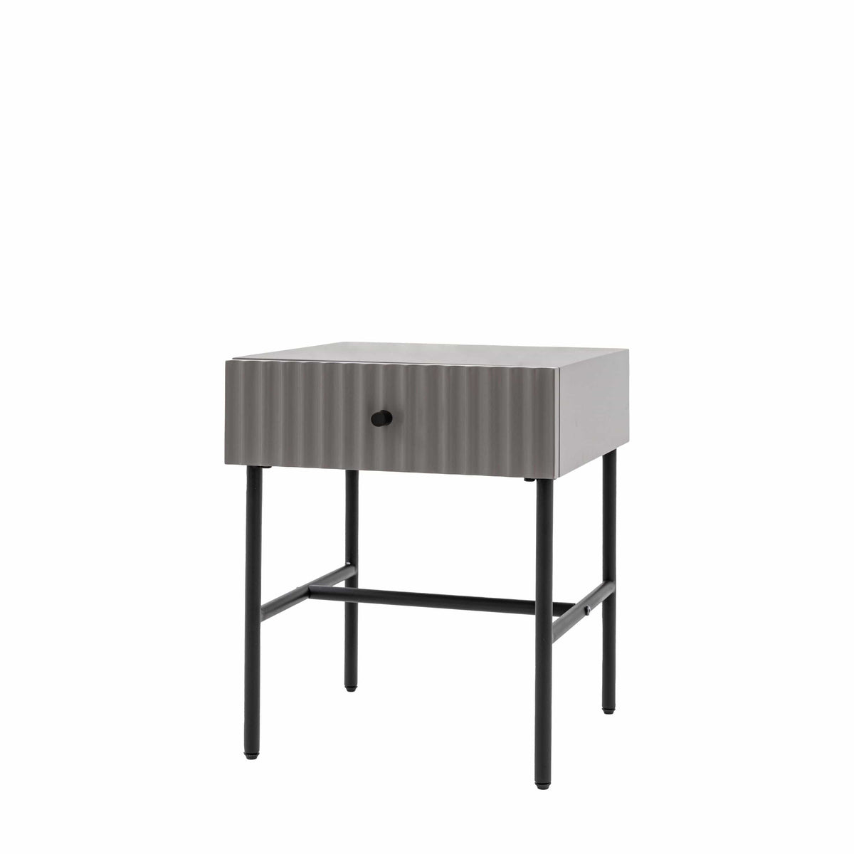 Laindon 1 Drawer Bedside Grey 400x400x500mm.