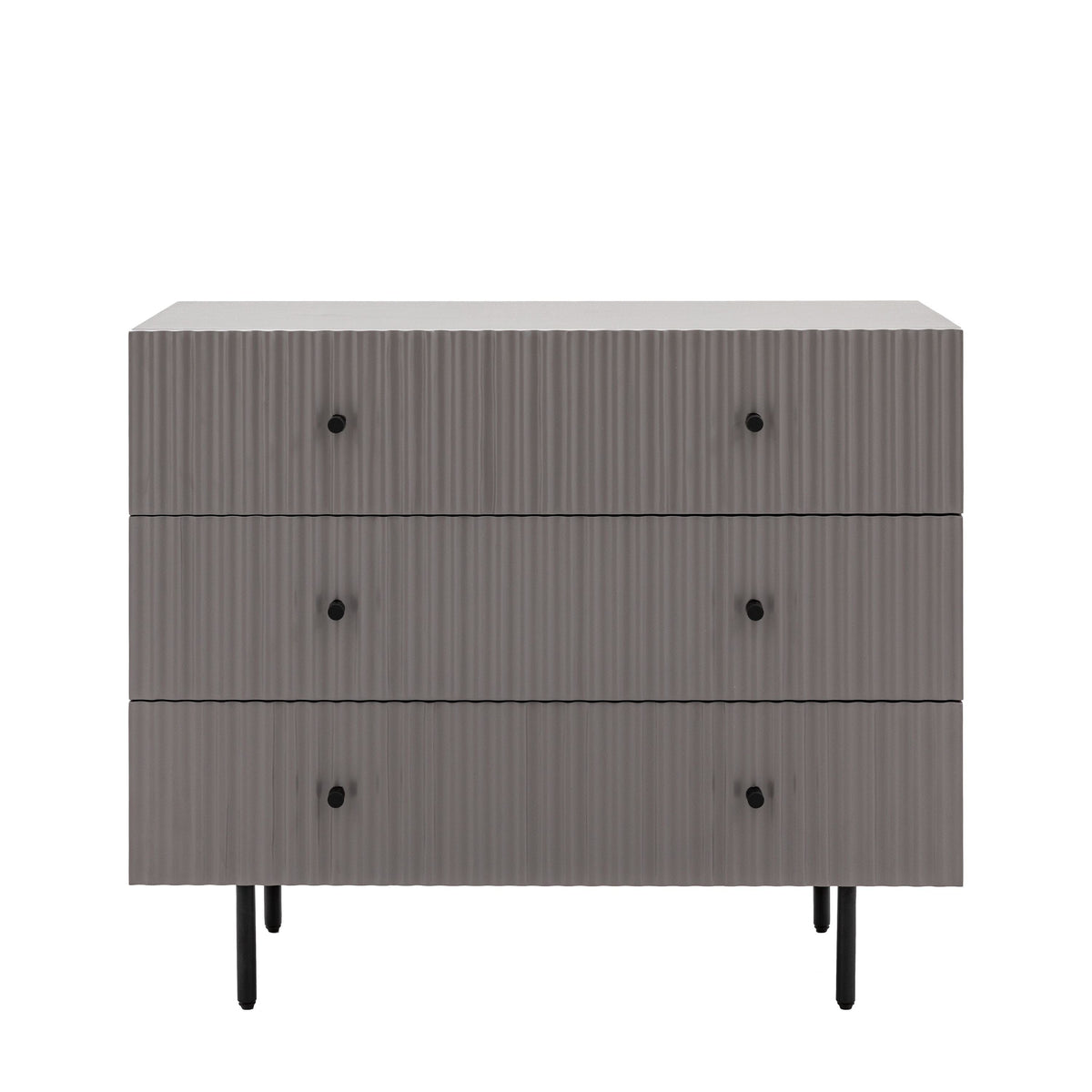 Laindon 3 Drawer Chest Grey 400x900x750mm.
