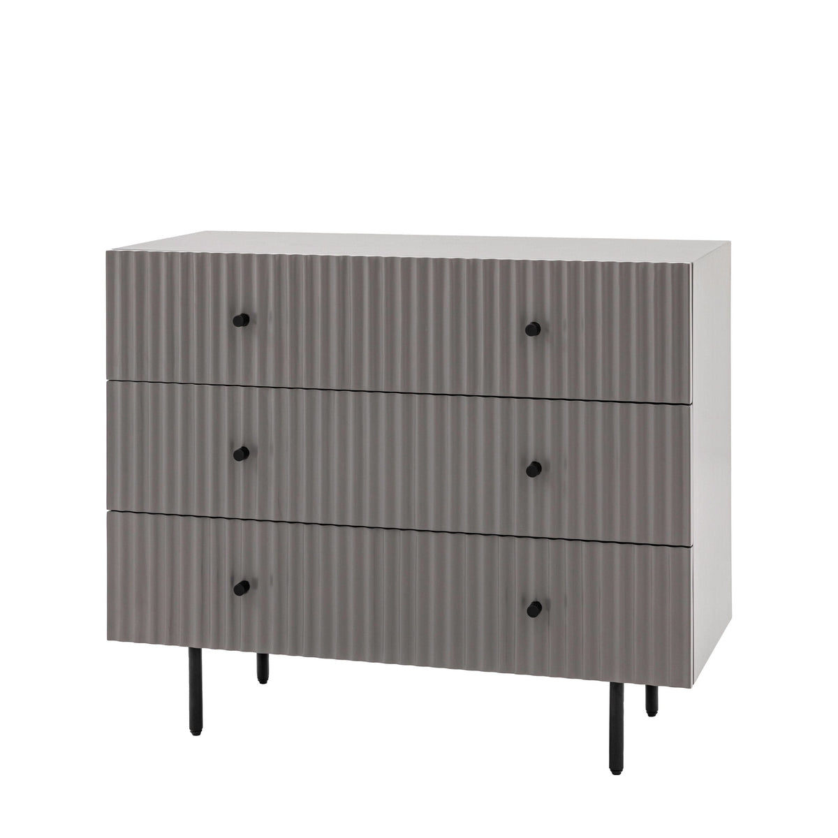 Laindon 3 Drawer Chest Grey 400x900x750mm.