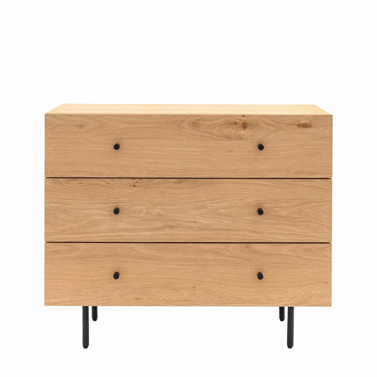 Netham 3 Drawer Chest Natural 400x900x750mm.