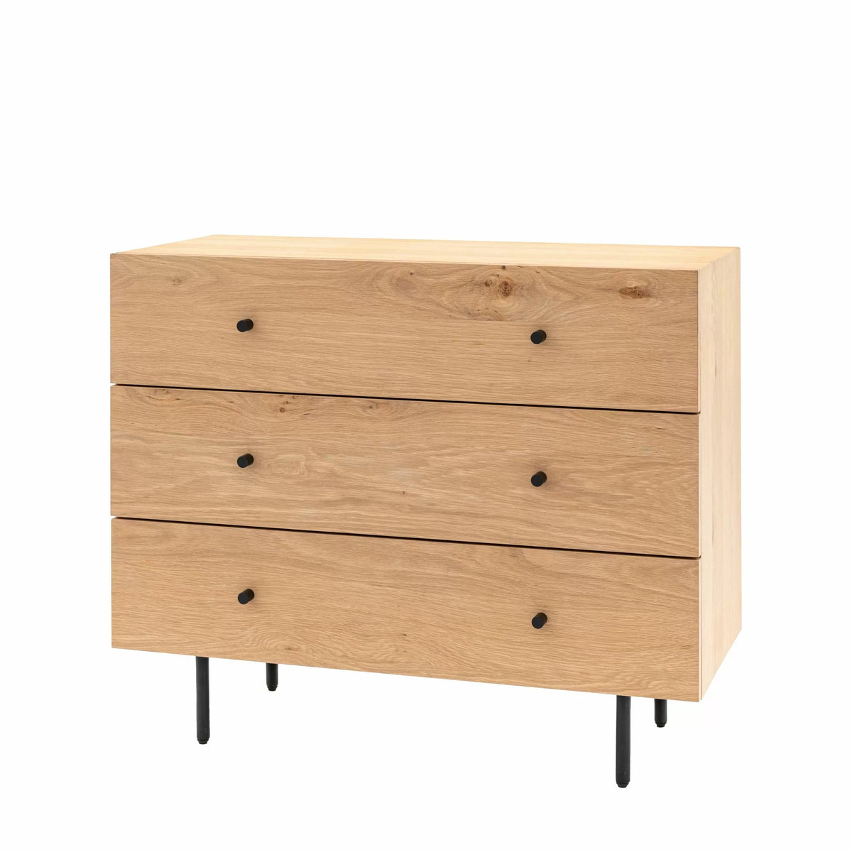 Netham 3 Drawer Chest Natural 400x900x750mm.