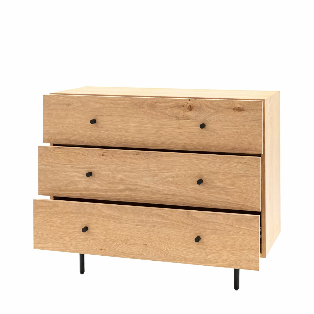 Netham 3 Drawer Chest Natural 400x900x750mm.