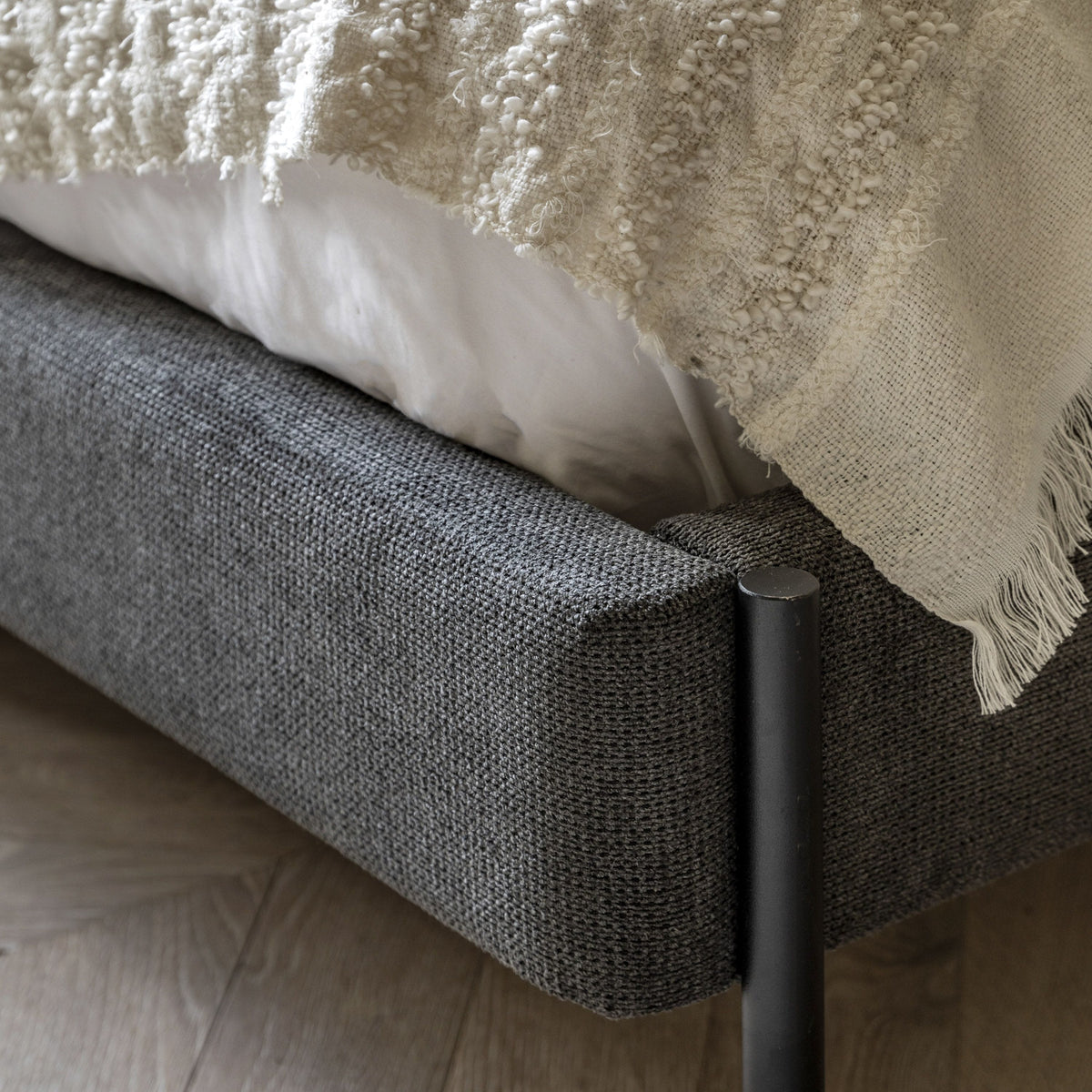 Oslo Double Bedstead Warm Grey.