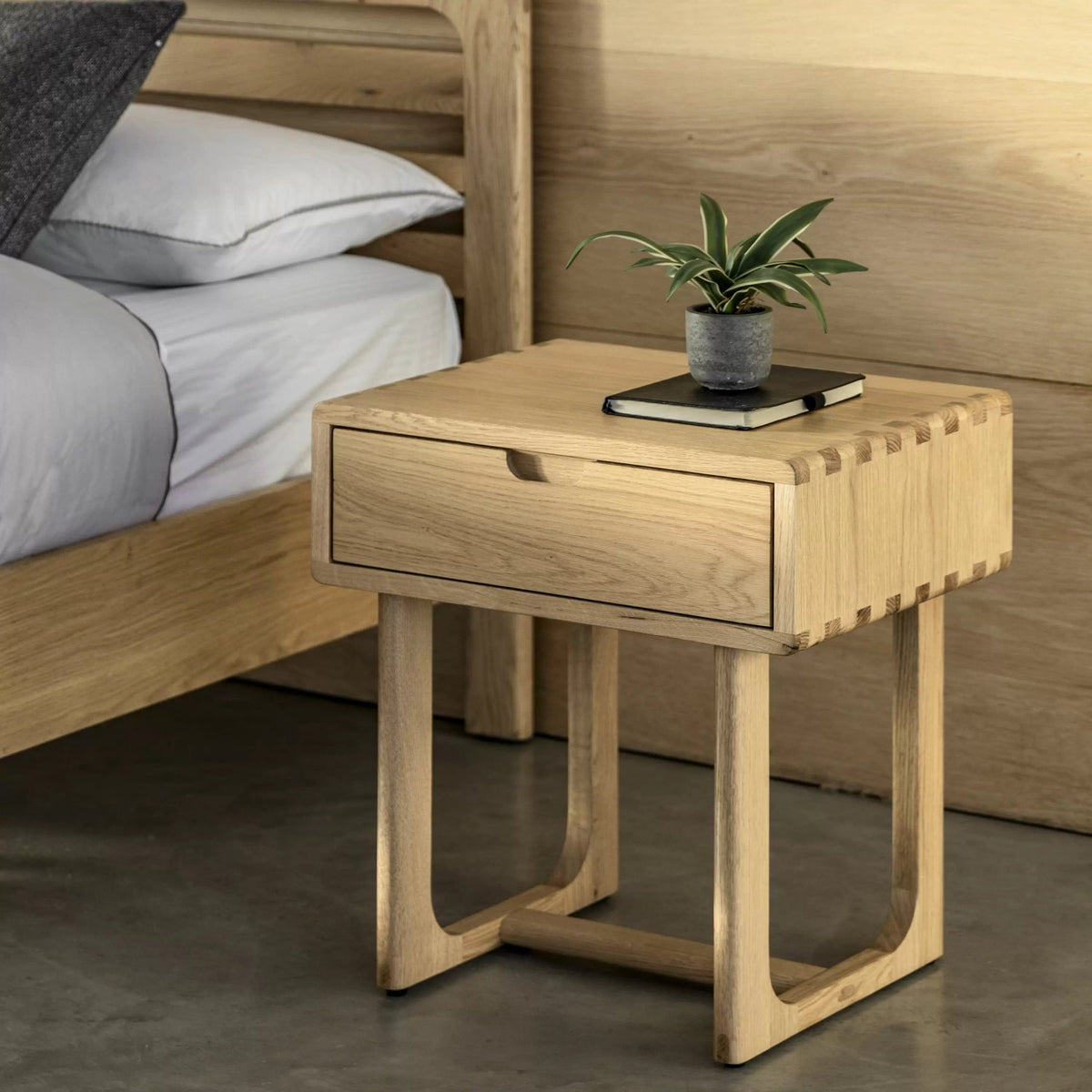 Payton 1 Drawer Bedside Natural.