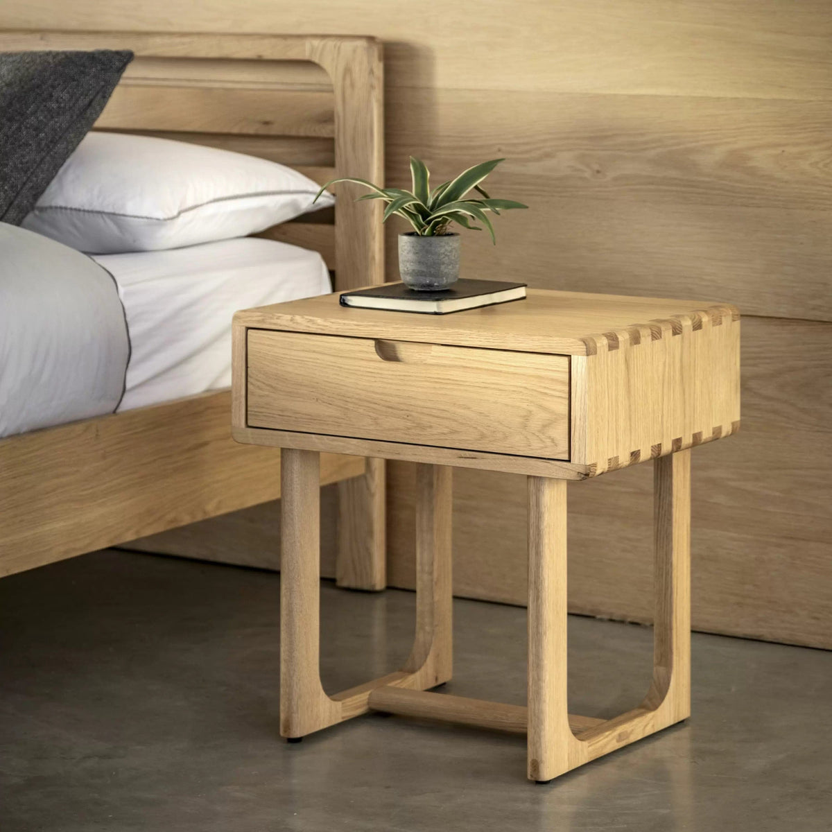Payton 1 Drawer Bedside Natural.