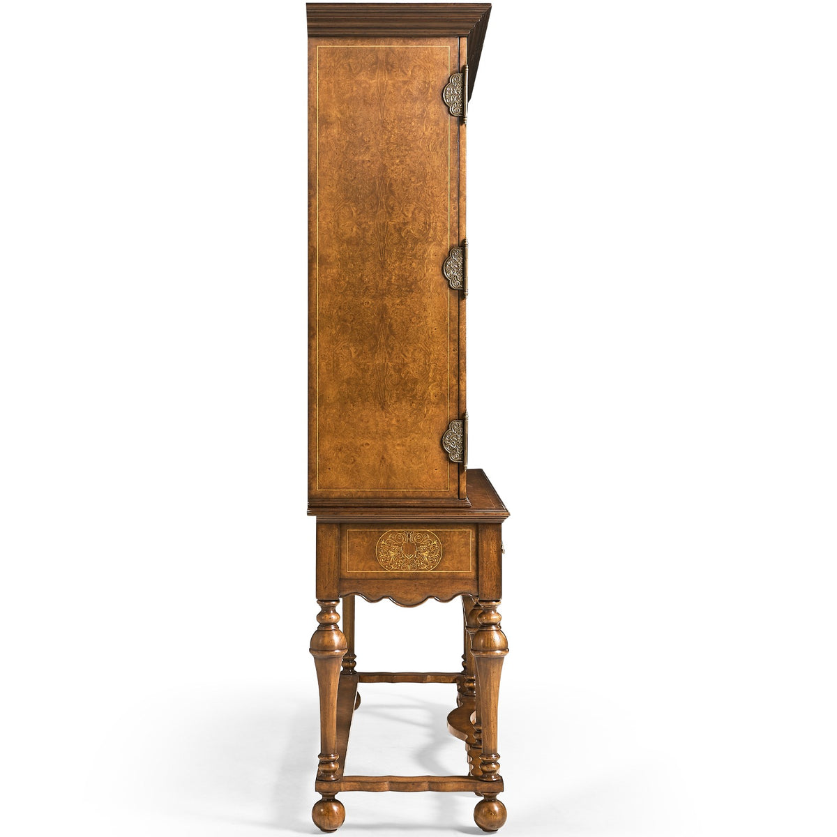 Burl Walnut and Seaweed TV Cabinet