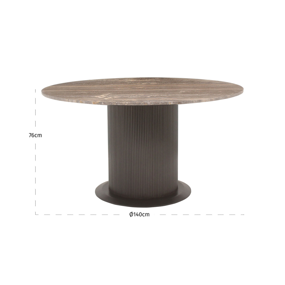 Dining table Russo brown 140Ø