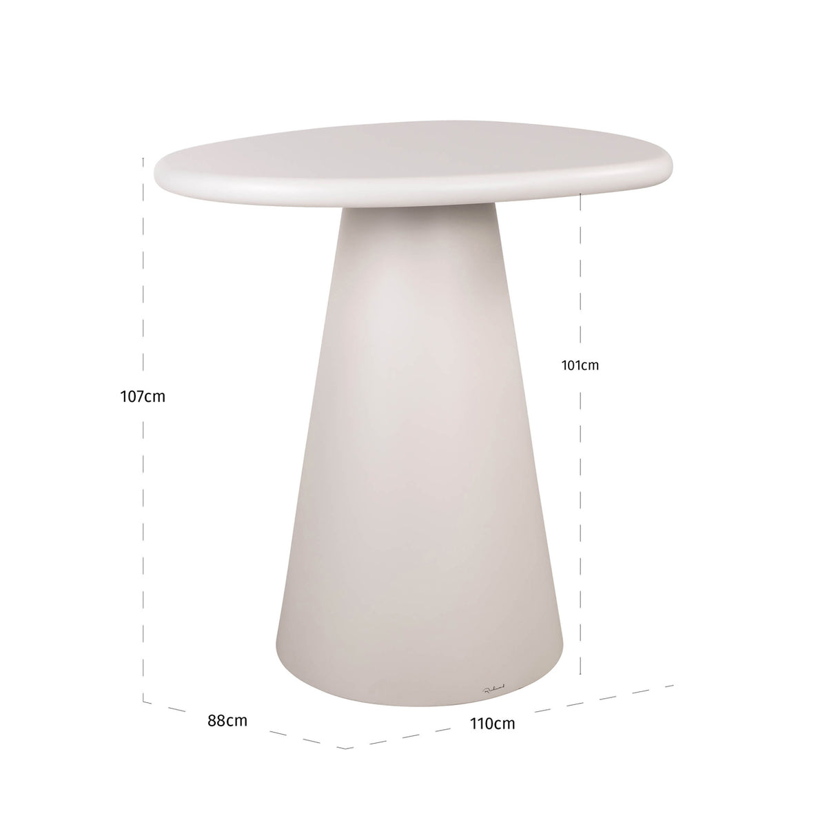 Bar table Bloomstone white