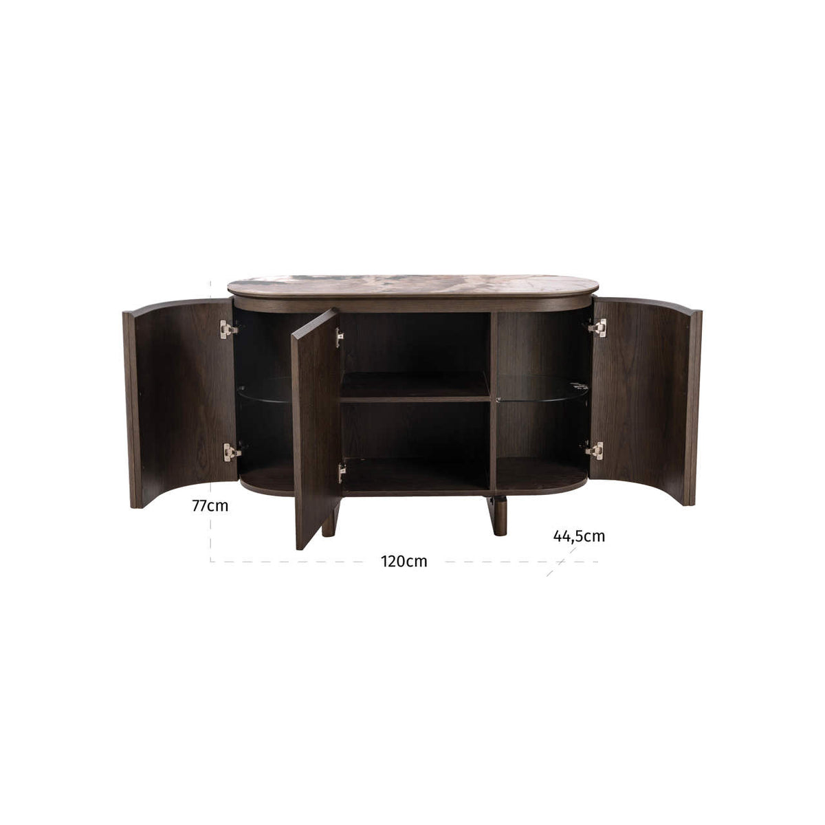 Sideboard Langford brown 3-doors