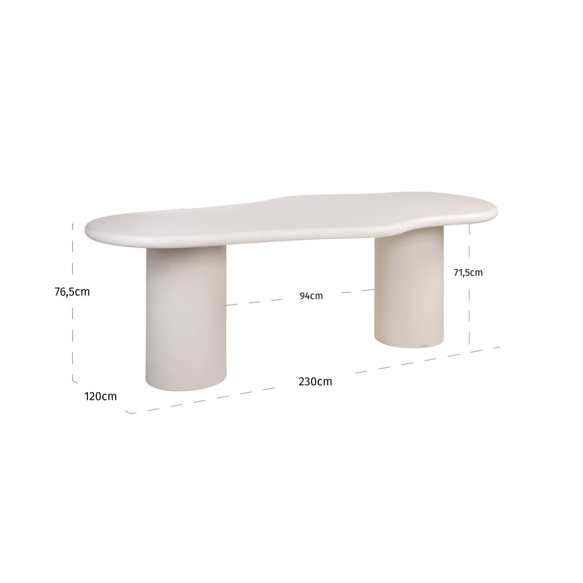 Dining table Bloomstone white 230
