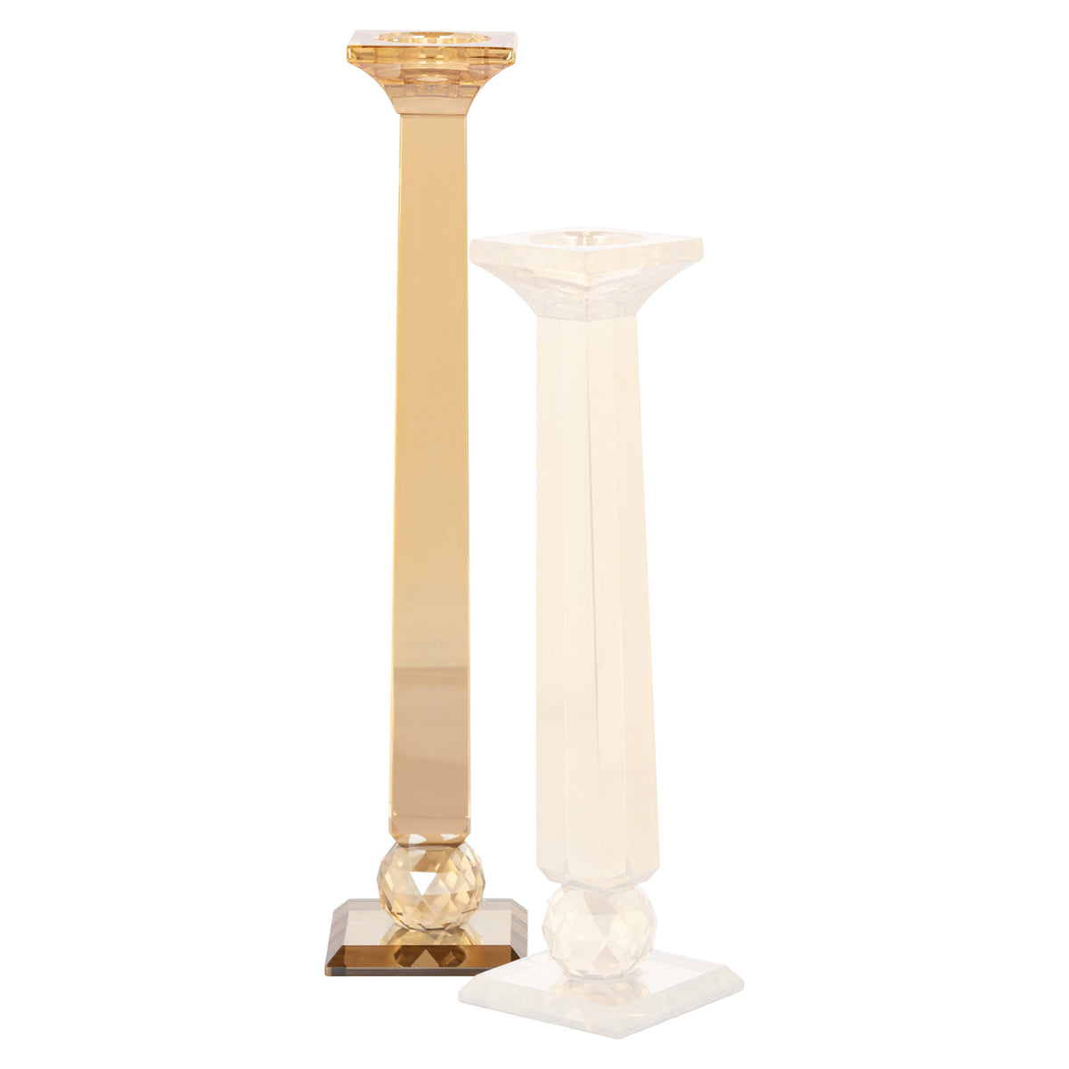 Candle holder Milou amber large