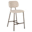 Counter stool Xenia beige leopard fire retardant (Set of 2)