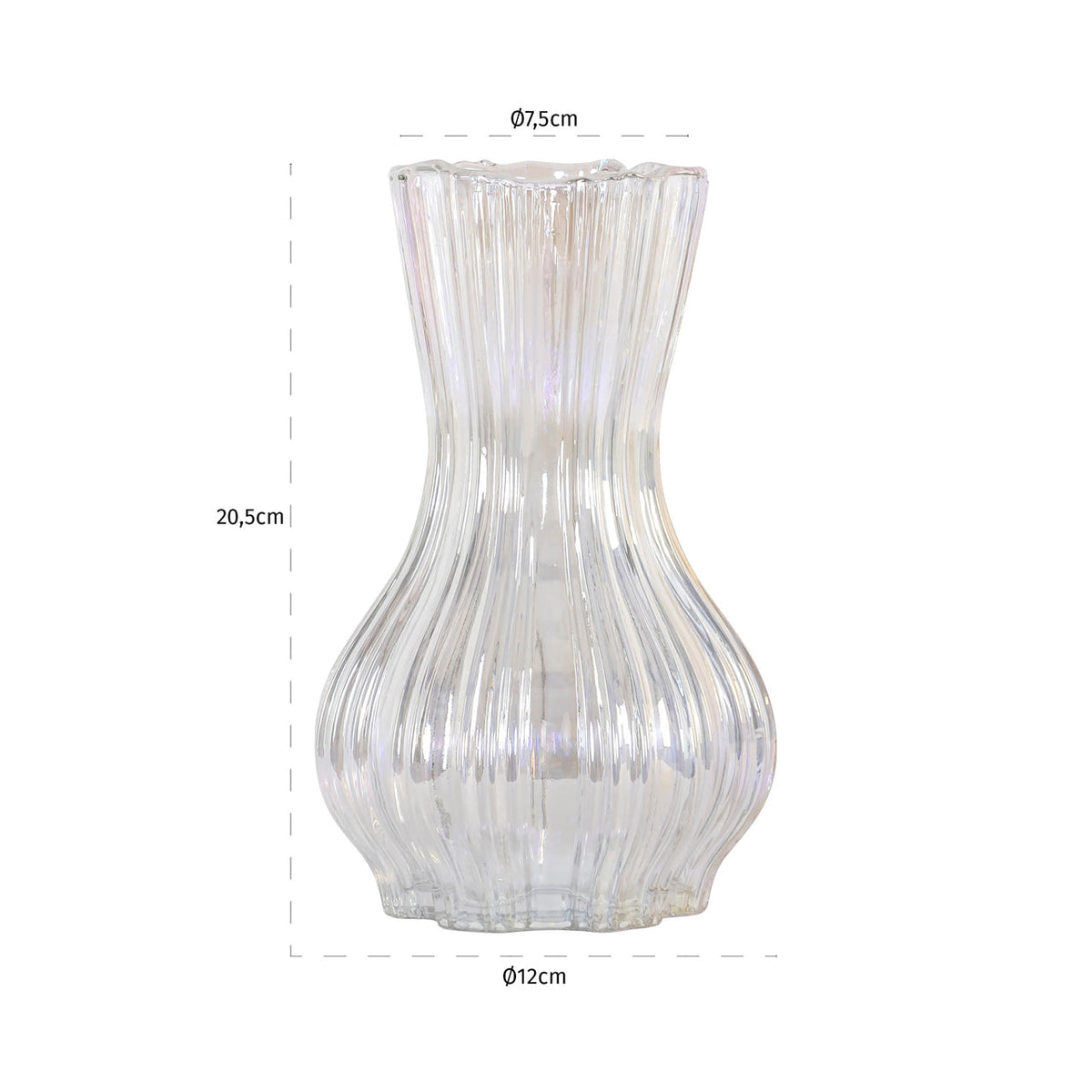 Vase Cracy iridescent small