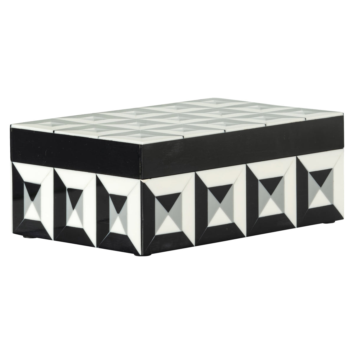 Storage box Licia black/white