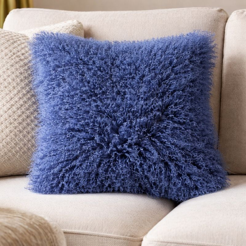 Malini Mongolian Navy Cushion