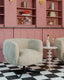 Lounge chair Estelle sand chevron swivel