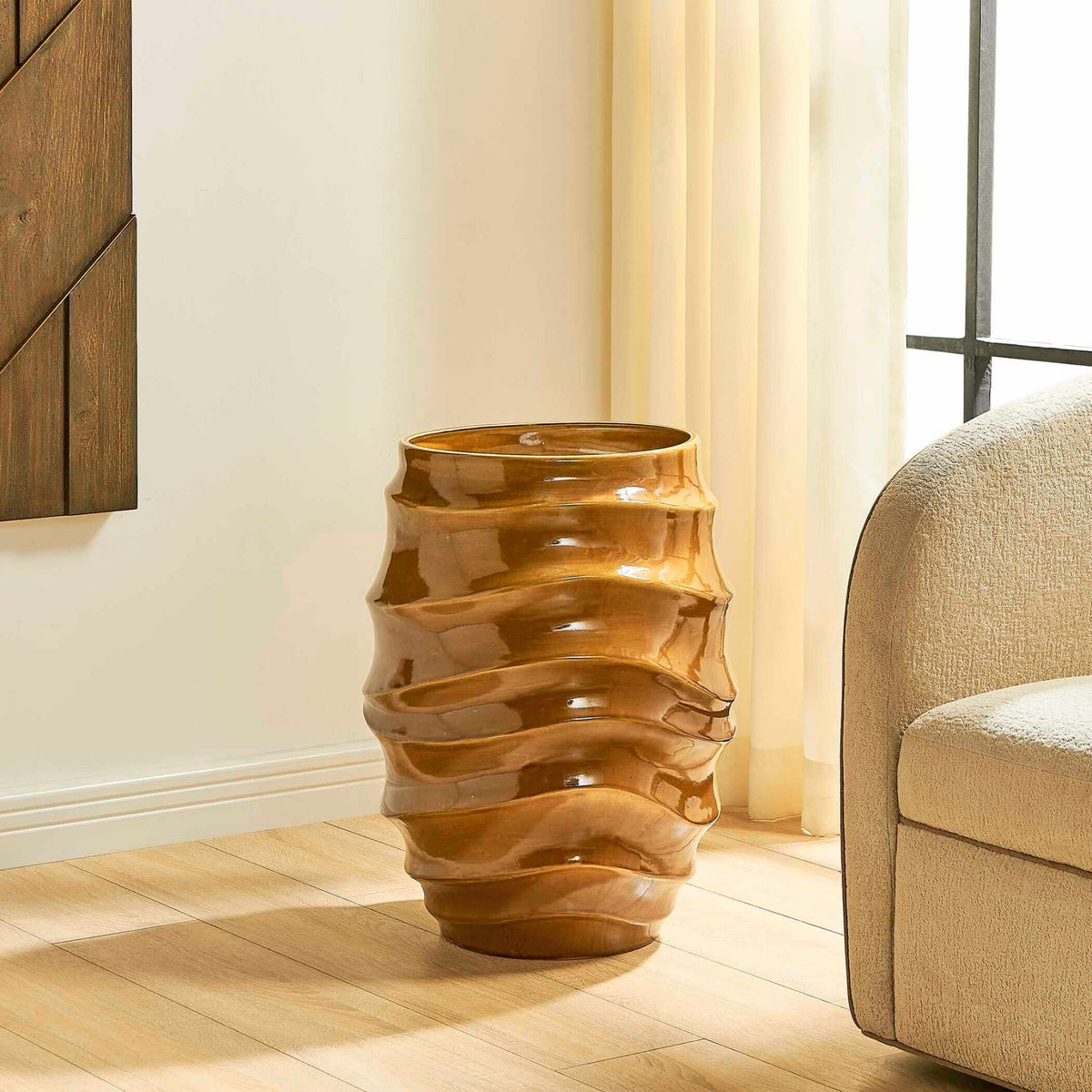 Canyon Wave Indoor-Outdoor Earthy Planter