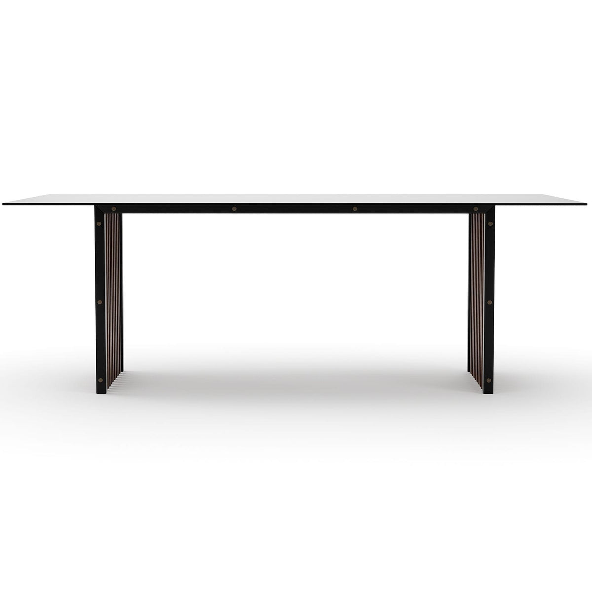 Caracole Dining Pinstripe Dark Slatted Dining Table 213cm House of Isabella UK