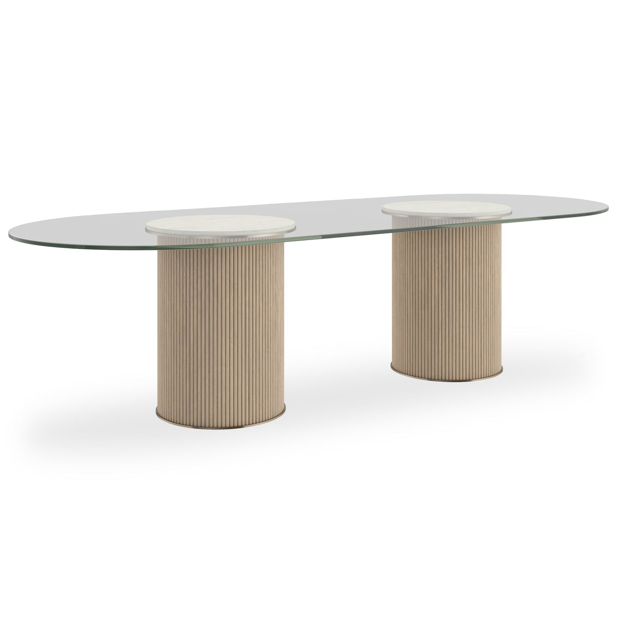 Caracole Dining Rhythm Oval Glass Top Dining Table House of Isabella UK