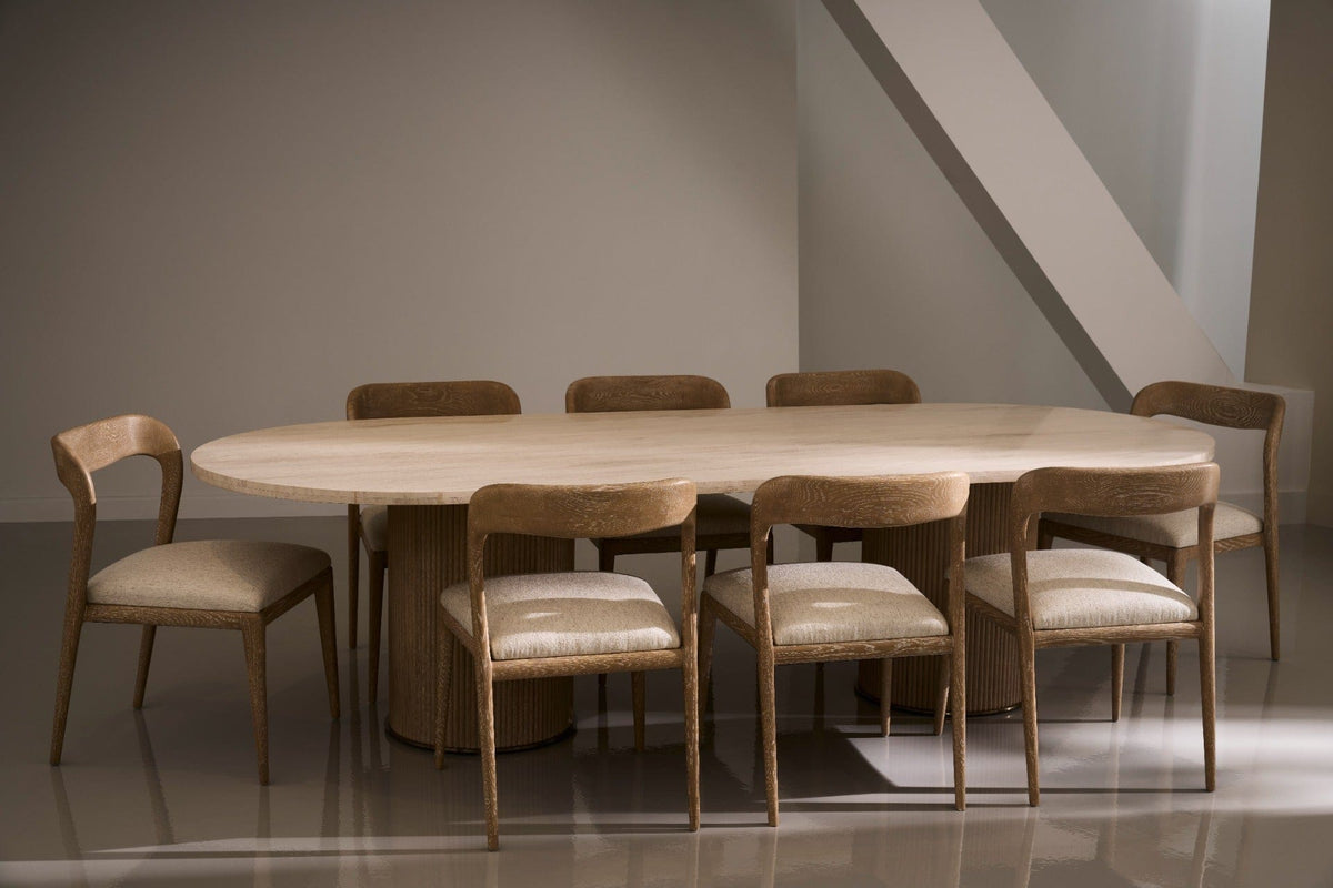 Caracole Dining Rhythm Oval Stone Top Dining Table House of Isabella UK