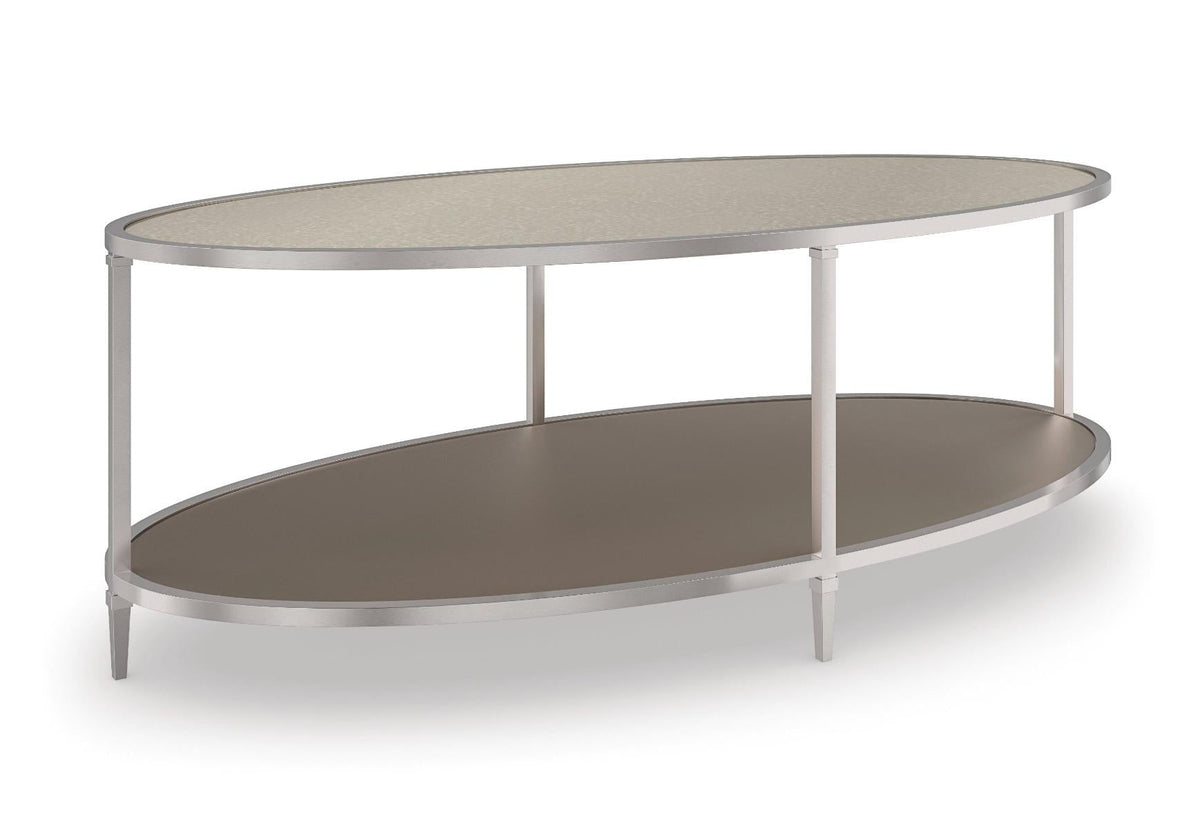 Caracole Shimmer Oval Coffee Table.