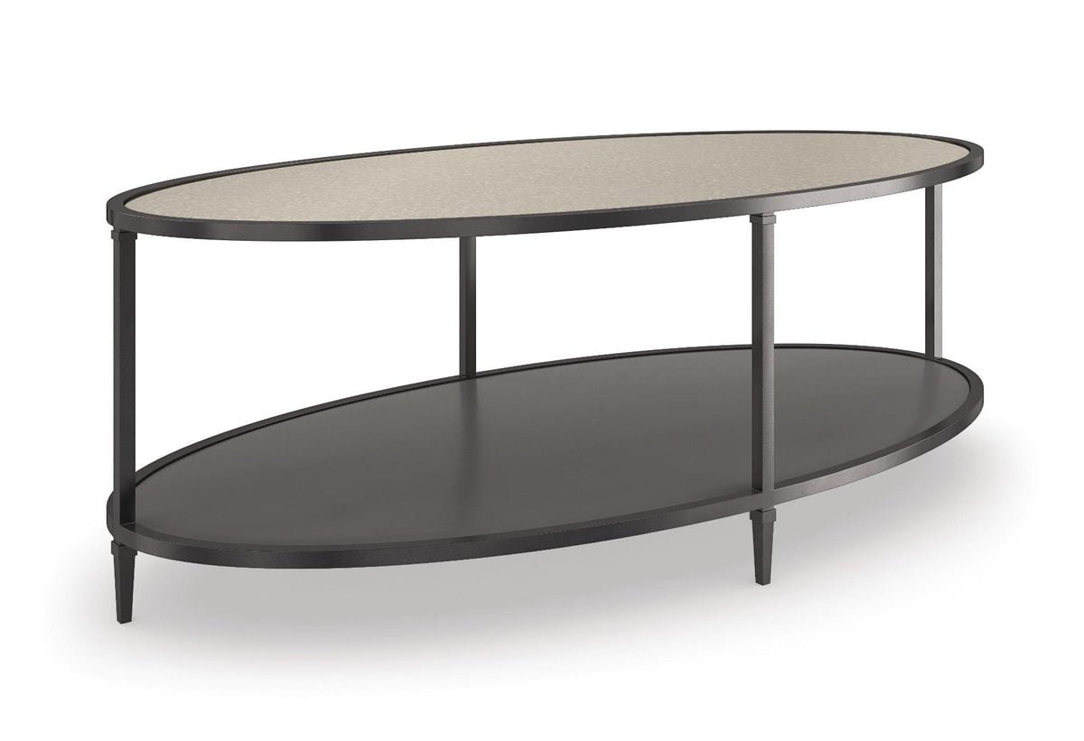 Caracole Smoulder Oval Coffee Table.