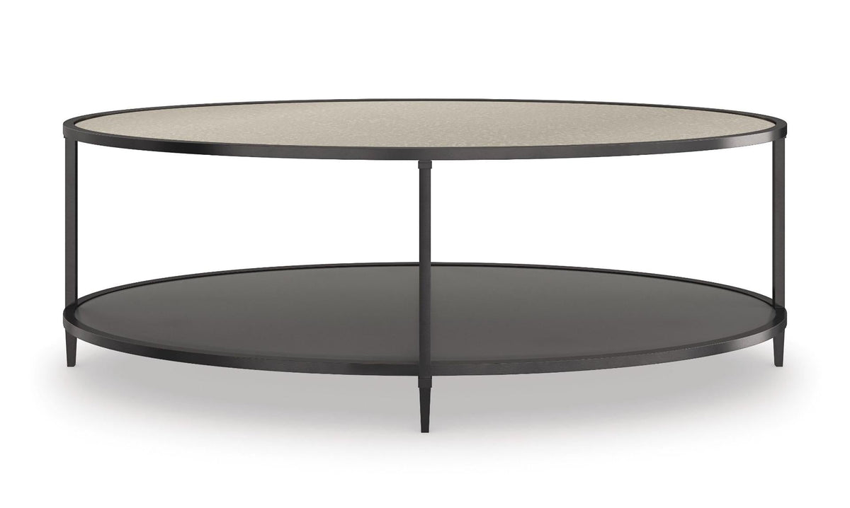 Caracole Smoulder Oval Coffee Table.