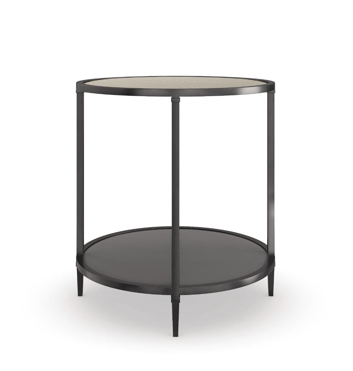 Caracole Smoulder Round End Table.