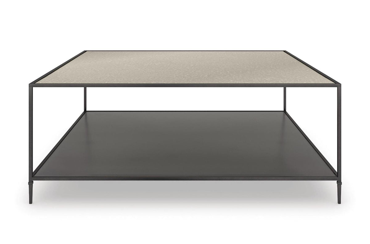 Caracole Smoulder Square Coffee Table.
