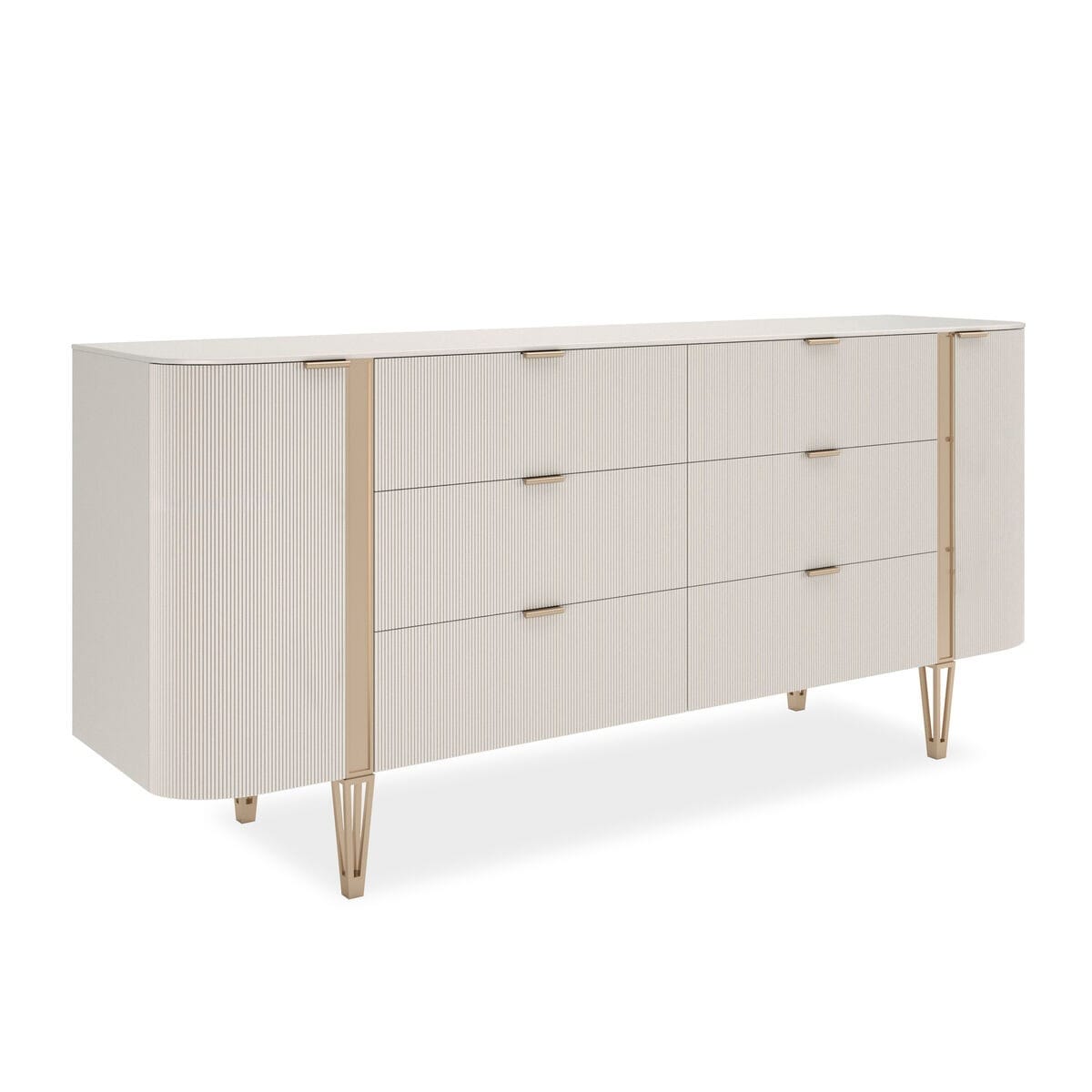 Caracole Living Love At First Sight Dresser in Matte Pearl - Large House of Isabella UK