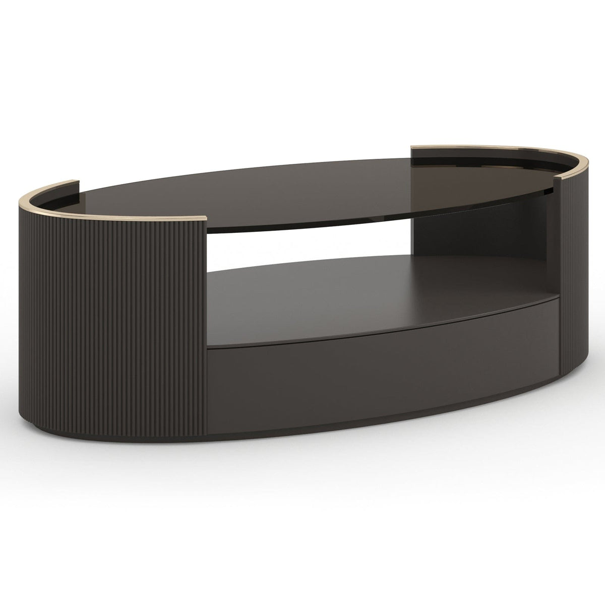 Caracole Living Love Oval Coffee Table in Dark Chocolate House of Isabella UK