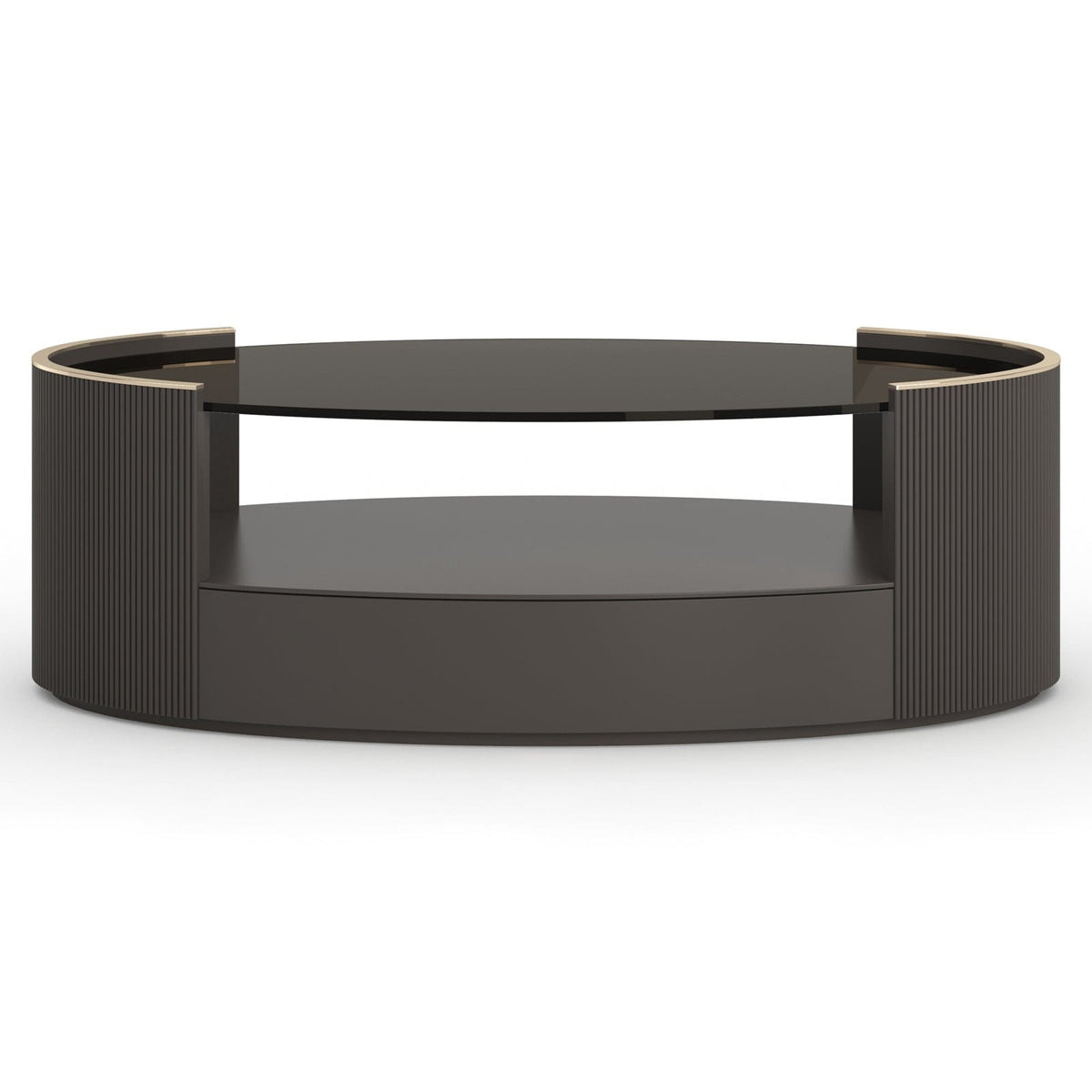 Caracole Living Love Oval Coffee Table in Dark Chocolate House of Isabella UK