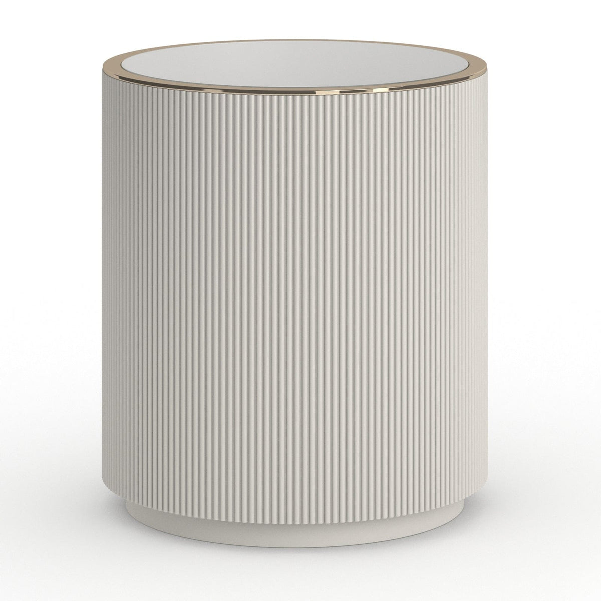 Caracole Living Love Round Side Table in Matte Pearl House of Isabella UK