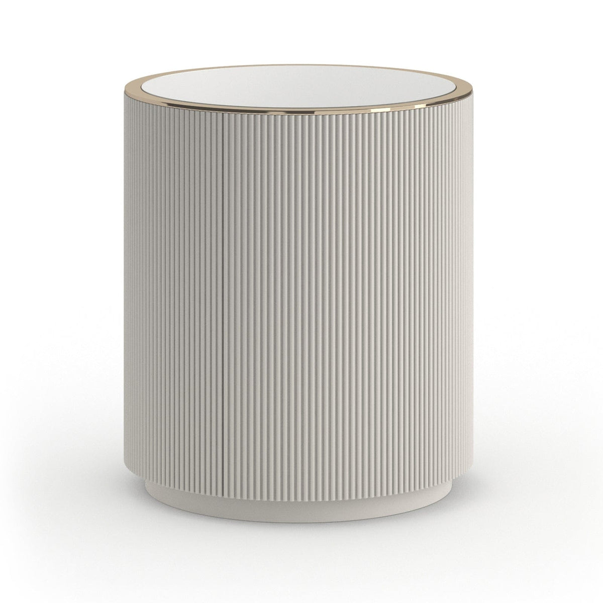 Caracole Living Love Round Side Table in Matte Pearl House of Isabella UK