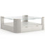 Caracole Living Love Square Coffee Table in Matte Pearl House of Isabella UK