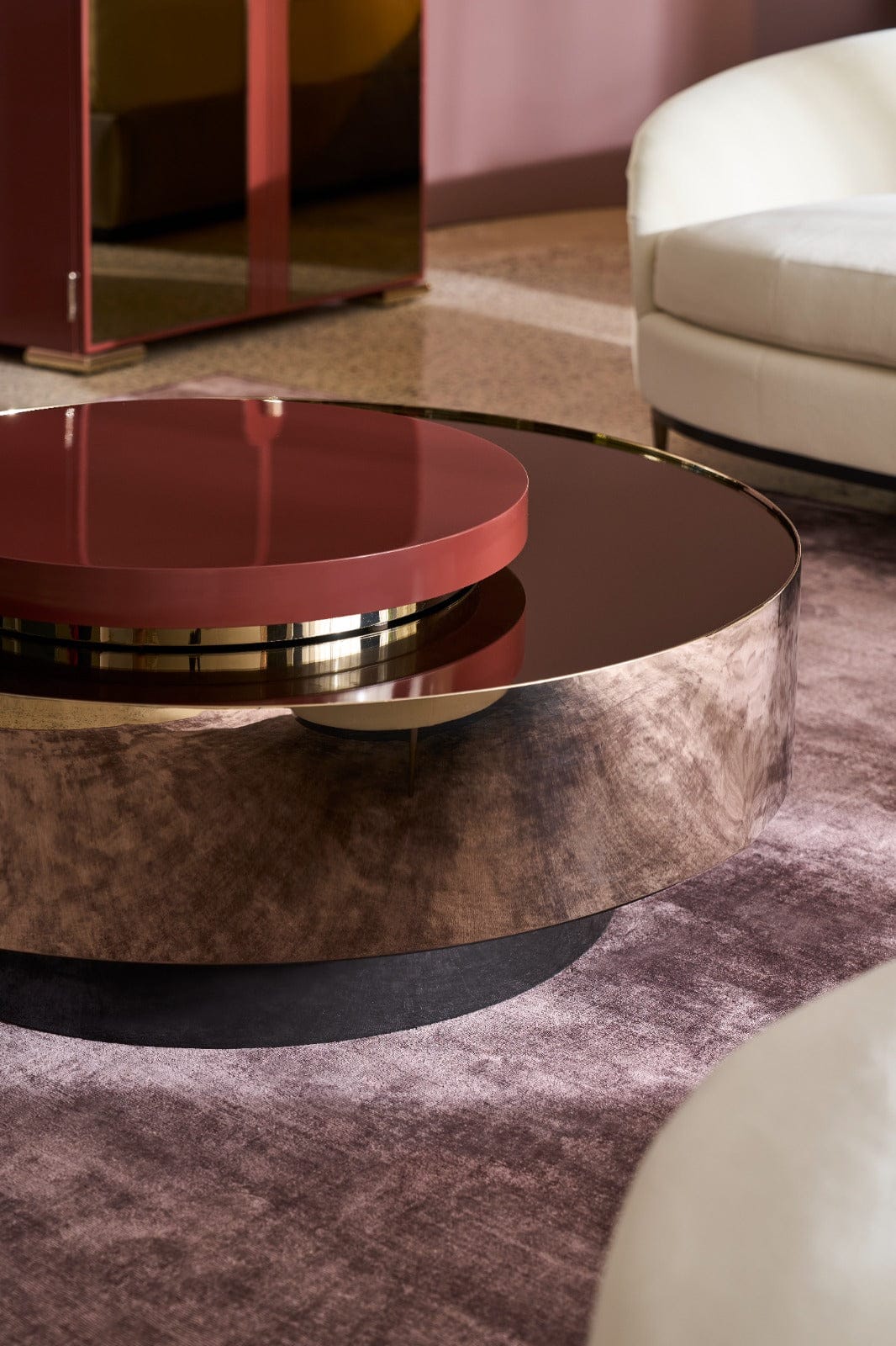 Caracole Living Radius Coffee Table Round Accent Tray House of Isabella UK