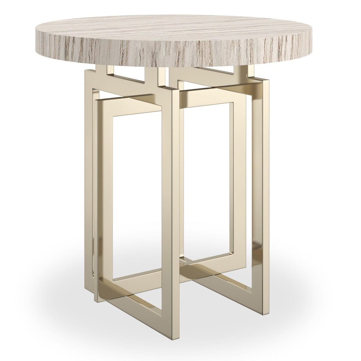 Caracole Living Wish You Were Here Round Side Table in Light House of Isabella UK