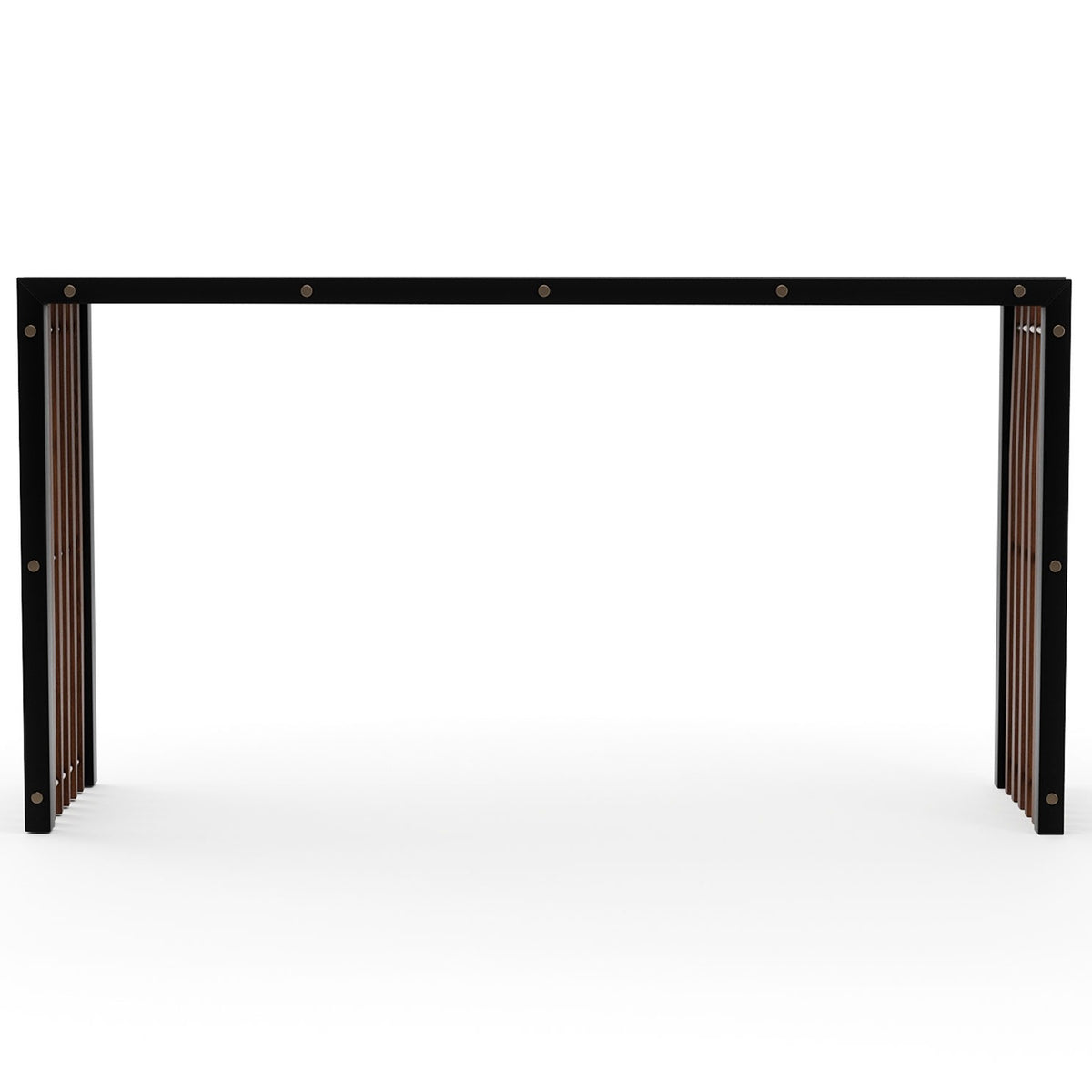 Pinstripe Dark Console Table