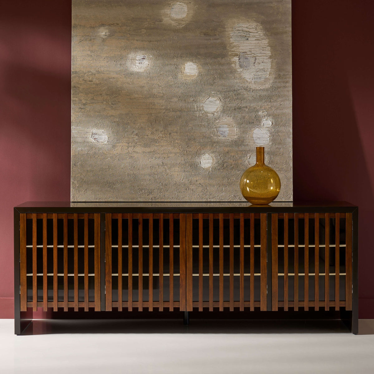 Pinstripe Dark Sideboard