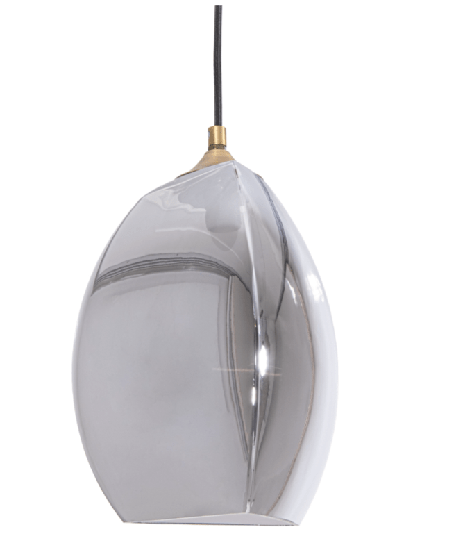 Talence Pendant - Antique Brass & Smoke Glass | OUTLET.