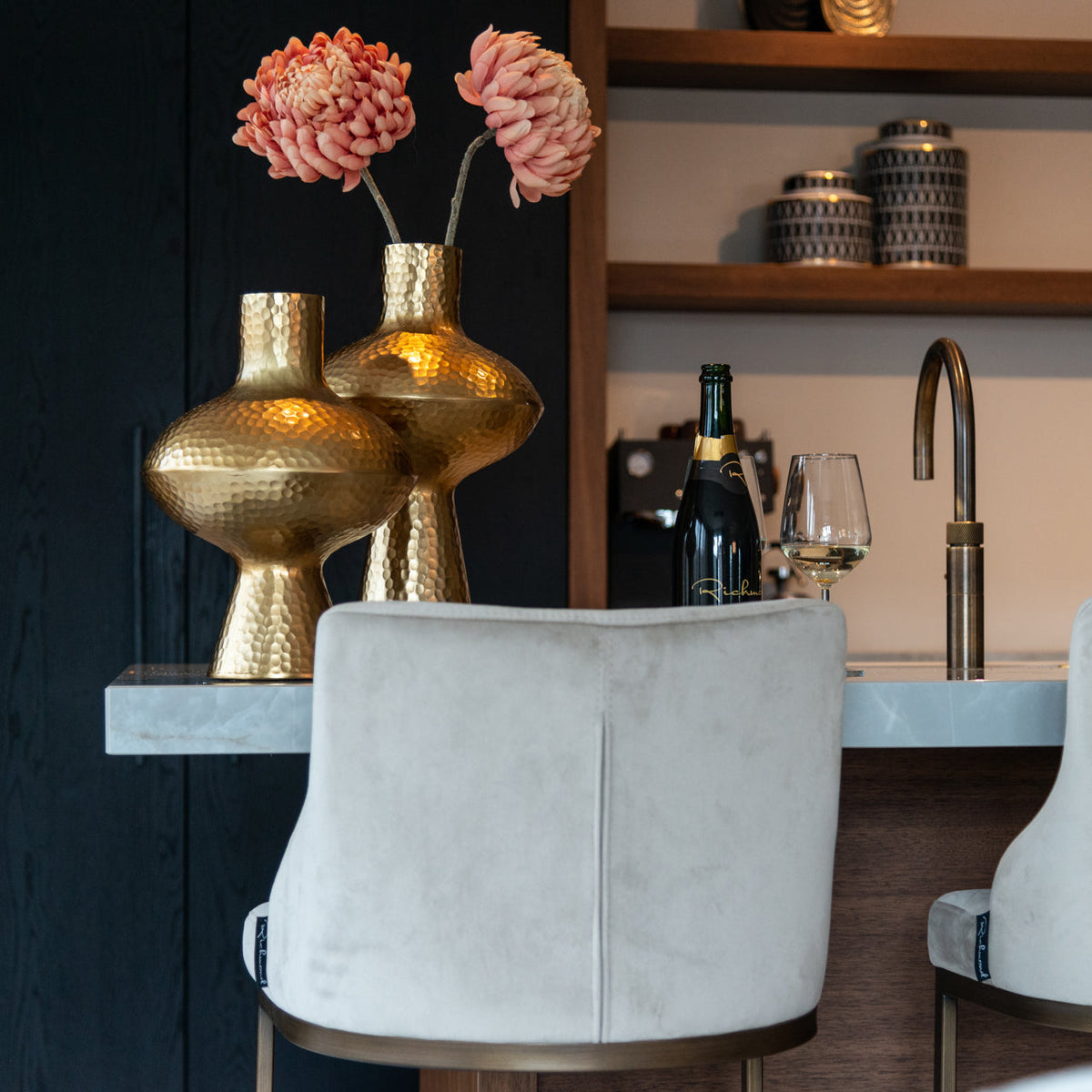 Vase Caitlyn gold large