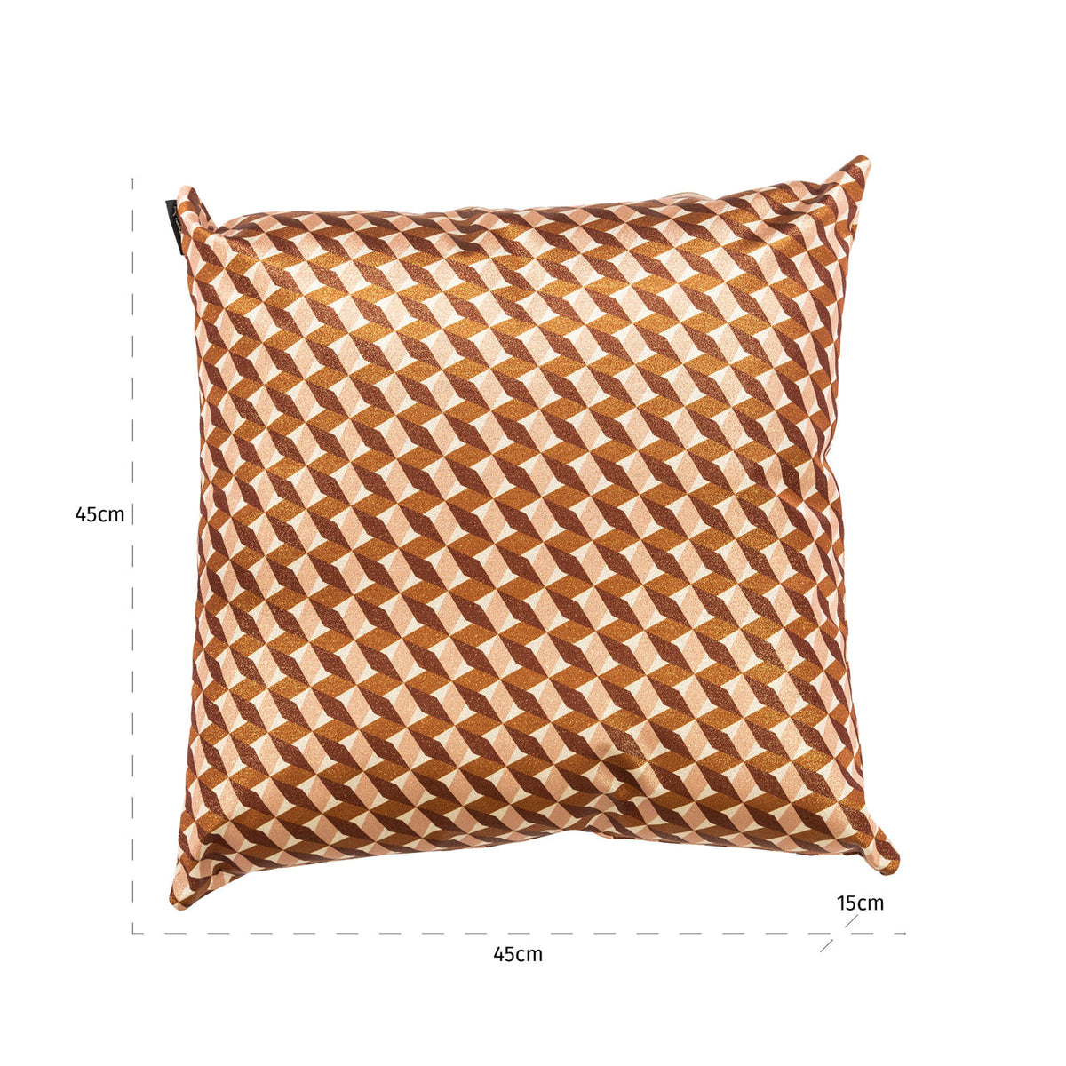 Cushion Philine brique 50x50