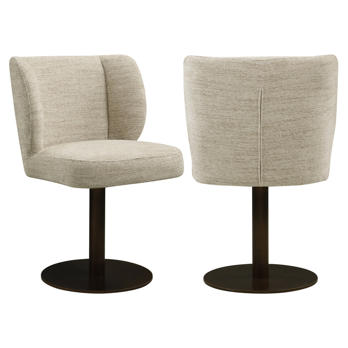 Dining chair Fiona natural softweave swivel
